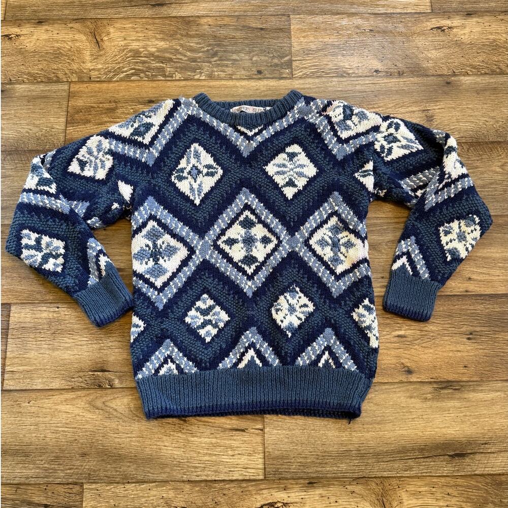 Vintage Northern Isles Hand Knit Aztec Sweater